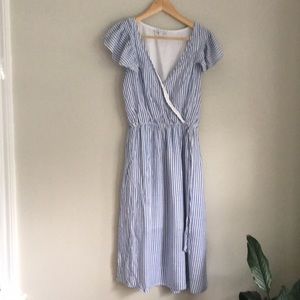 Spirit of Grace Flutter Sleeve Striped Dress Med.